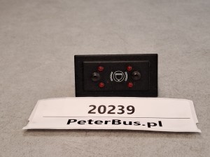 Kontrolka, wskaźnik zużycia klocków hamulcowych, na pulpicie autobusu, BOVA Futura FHD FLD, EURO 3 