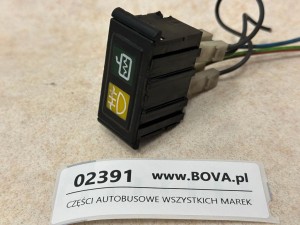 Kontrolka świetlna pulpitu autobusu, światła, ogrzewanie lusterek