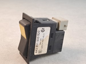 Przycisk, klawisz, włącznik pulpitu HLF nr 443 851 533 820, włącznik świateł IRISBUS Axer, KAROSA Recreo, PINy 6+2