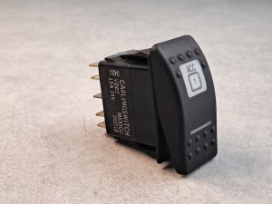 Włącznik, klawisz, przycisk TV z pulpitu kierowcy BOVA Futura EURO 3, włącznik monitora przedniego, 10 PINów, CARLINGSWITCH, nr 0423