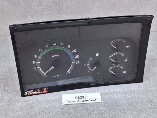 08295, Zegary, deska rozdzielcza RENAULT ARES, ILIADE EURO 2, obrotomierz, wskaźnik paliwa, wskaźnik oleju, wskaźnik temperatury płynu, wskaźnik ciśnienia powietrza,  ZUS-FR 89 652 659, nr 87 001  (14).jpg