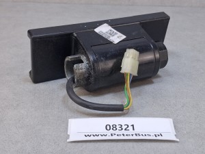 Uchwyt, wspornik, ślizg mocujący lusterko autobusu VOLVO, ślizg ramienia obrotowego, podłączenie zasilania elektrycznego, wysokość 17 cm, kostka 6 PINó, trzpień obrotowy, D9394245, nr 08962922F