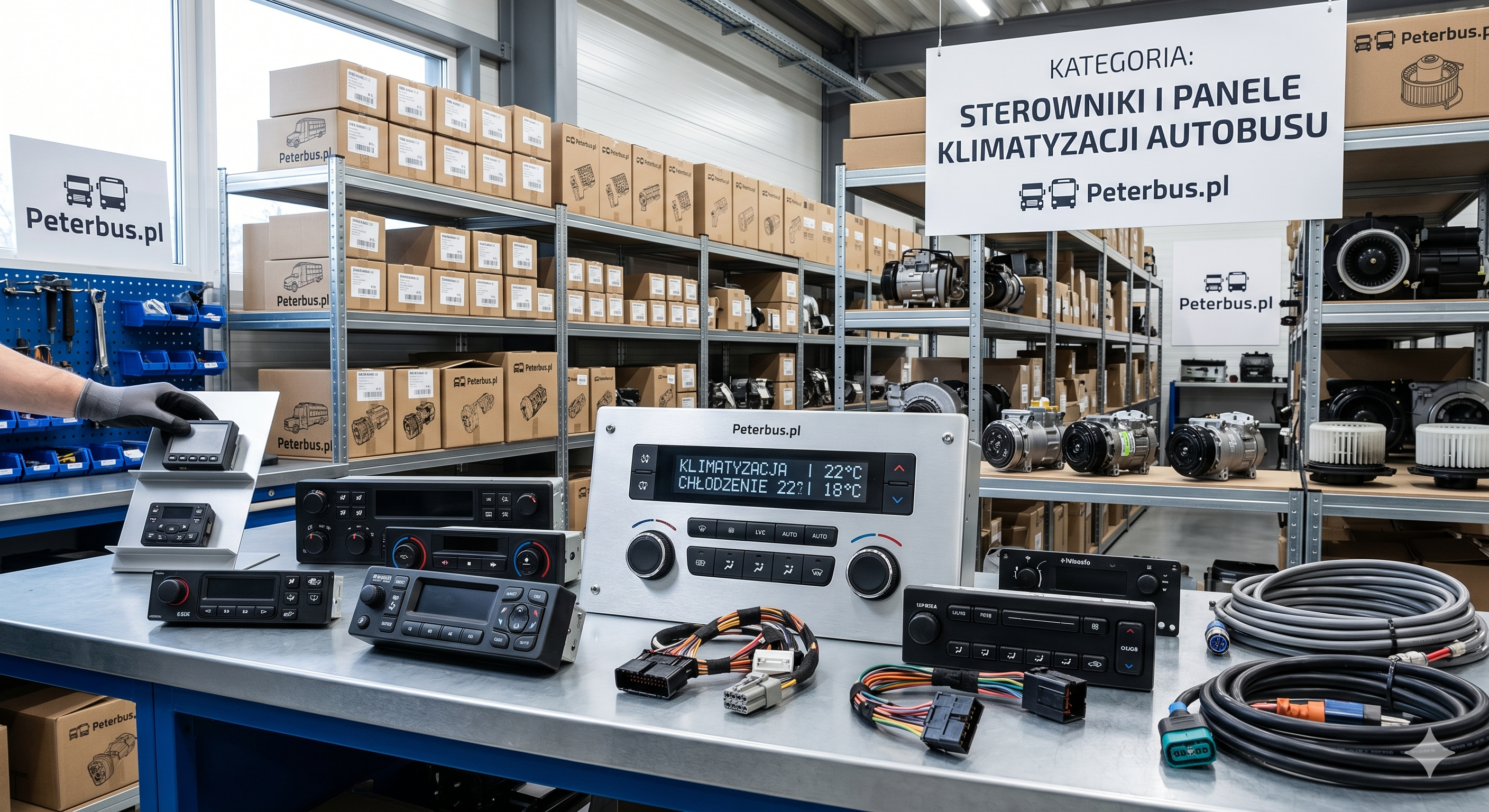 Panele i sterowniki klimatyzacji autobusowej Peterbus.pl